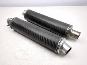 14310-24f01-h01 Suzuki 99-07 Hayabusa Gsx1300r Rear Slip On Exhaust Carbon Muffler Set