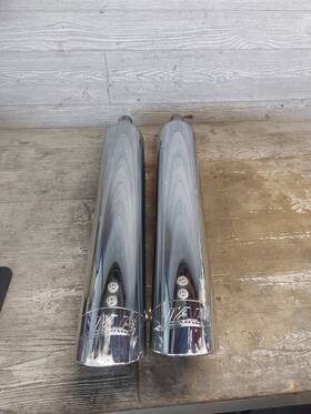 121-1296-c-z Tab Pefrormance 95-16 Harley Touring Performance 4.5in Chrome Slash Cut Tip Zombie Baffle