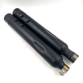 121-2299-b2 Tab Performance Black 50 Cal Slip On Exhaust Straight Cut Tips M8 Harley Touring