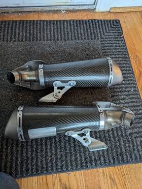 964501008 Termignoni Termigoni Carbon Fiber Dual Exhaust For Ducati Monster 696 796 1100