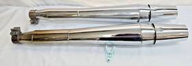 1066b Thunderheader Harley Touring 1995-2015 Chrome Mufflers Thunder Cones 1 3/4 Inlet