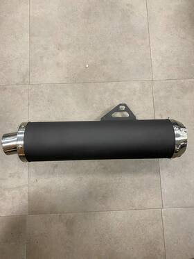 T2201915 Triumph Daytona 650 2003-2005 Single Side Muffler In Black Part #