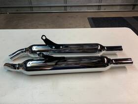 T2206366 Triumph Bonneville T100 Oem Chrome Exhaust