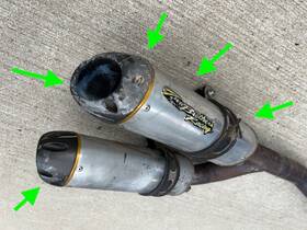 12504s Two Brothers Racing 2005 2006 Kawasaki Ninja Zx636 636 Zx6r Exhaust Header Pipe Muffler