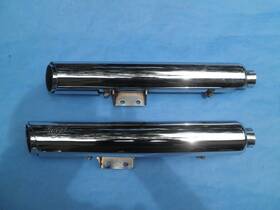 16376 Vance & Hines 2018-23 And Harley Softail Chrome 3 Inch Twin Slash Cut Slip On Mufflers