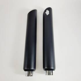 16844 Vance & Hines And Twin Slash 3 Inch Black Slip On Mufflers 07-09 Harley-davidson Fat Boy