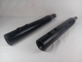 1801-1067 Vance & Hines And For Harley 17 Fl 4 In Black Eliminator Slip-on Mufflers