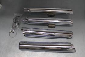 1801-1522 Vance & Hines Nice And Softail 3 Inch Twin Slasher Mufflers S/os Ch