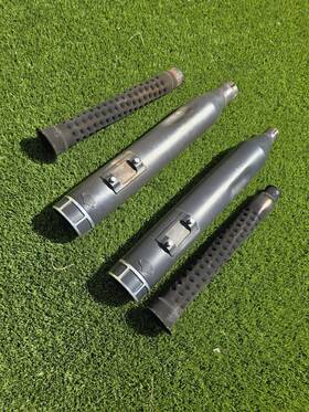 46676 Vance & Hines And - Torquer 450 Slip-on Mufflers Machine Cut