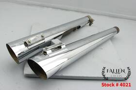 65863-09 Vance & Hines 2010 Harley Electra Glide And Exhaust Muffler Pipes Chrome Taper Slash