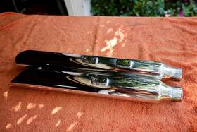 D470rc Vance & Hines 07-17 Harley Davidson Softail Fat Boy Slash Cut Exhaust Mufflers Made In Usa