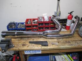 D731rc Vance & Hines And Pro Pipe 2 Into 1 Chome For Harley Davidson Softail Slim Fls