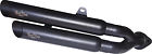 Vespyl3b Voodoo Shorty Exhaust Dual Flange Mount Black