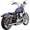 Xf-2-1801-0687 Python 2-1 2 Chrome Slash-cut Slip-on Mufflers For 2014 Harley Sportster