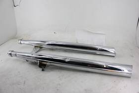 134-14710-22-00 Yamaha 1966 1967 Yl1 Twinjet Muffler Set Left Right Oem Re-chromed Read