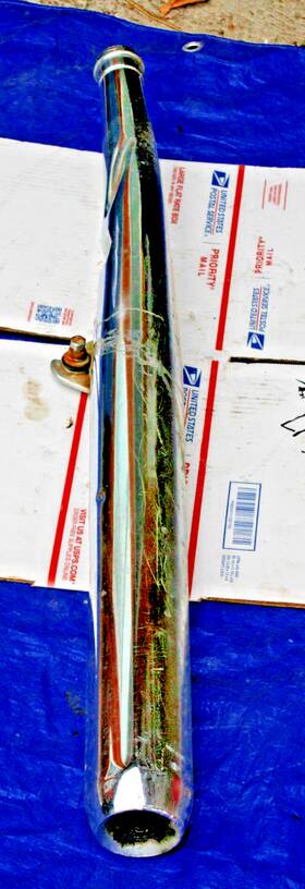 1a1-14615-02-00 Yamaha 1977 Rd400 Oem Rh Rear Muffler See Below