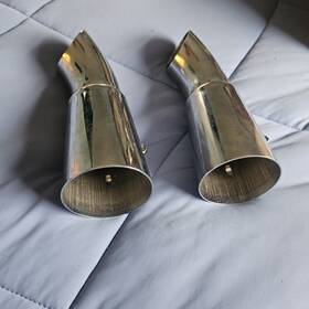 1nl-14746-00-00 Yamaha Venture / Royale Lh Rh Oem Muffler Turn Down Tips Pair