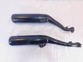 4du-14710-02-00 Yamaha 1992-1998 Seca Ii Xj600s Xj 600 Oem Dual Rear Black Exhaust Pipe Mufflers