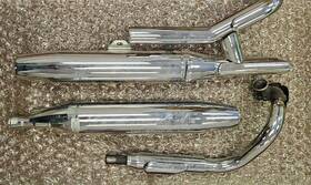 5scl-1 Yamaha 5csl-1 1978-1981 Oem Xs1000 V Star Chrome Dual Exhaust Pipes &2 Muffler