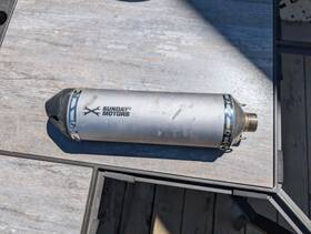 Yc110-13014-02bk Ycf Sunday Piranha Quiet Flat Track Muffler