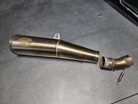 Zdu781s10sbr Zard Exhaust Zuma Steel-bronzed Racing Ducati Scrambler 800 2015-19 Pre-owned