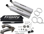 Trinity Stage 5 Dual Slip-on Mufflers Brushed Aluminum Polaris Rzr Pro Xp. Fixed Price $799.99.