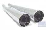 Universal 1.375" Kick-up Mufflers Megaphone Chrome 1-3/8" Slip Mac. Fixed Price $199.99.