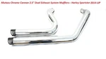 Mutazu Chrome Shortshots 2.5" Dual Exhaust Mufflers Fit Harley Sportster 14-UP. Fixed Price $269.00.