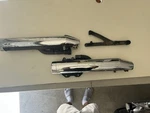 Oem 2005 Honda VTX1800F2 Chrome Exhaust Mufflers Slipon Left & Right Stock Pipes. Fixed Price $100.00.