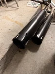 Harley M8 2024 Into Exhaust Headers And Shark Road 3 Slip On Mufflers. Fixed Price $250.00.