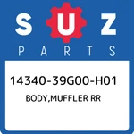 14340-39G00-H01 Suzuki Body,muffler Rr 1434039G00H01, New Genuine Oem Part. Fixed Price $841.98.