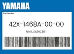 Yamaha Genuine Ring, Silencer 42X-1468A-00-00. Fixed Price $44.28.