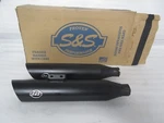 18-22 Harley Davidson M-8 Softail S&s Slash Cut Slip-on Mufflers Black. Fixed Price $599.99.