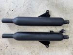 Triumph Bonneville T120 Oem Takeoff Black Exhaust Cans Mufflers 2023. Fixed Price $129.00.