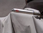 Right Side Mistral Exhaust Muffler Moto Guzzi V11 Sport Good Condition. Fixed Price $65.00.