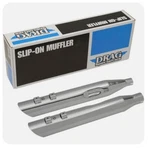 New Unopened Drag Specialties 4 Chrome Slashdown Slip-on Mufflers, 1801-1189 *. Fixed Price $350.00.