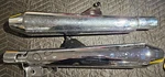 **used** Oem Triumph Silencer Set C4, Cat Pn T2264091 (rhs) T2206486 (lhs). Fixed Price $300.00.