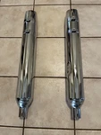 2 Harley Davidson Genuine Nos Touring Slash Cut Exhaust Pipes Mufflers 65547-98. Fixed Price $200.00.