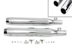 Chrome Slip Muffler Set With Tips For Harley-davidson. Fixed Price $164.99.