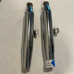 Harley Davidson 1995 Fat Boy Mufflers Chrome Pair 65894-95. Fixed Price $150.00.