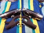 14" Delkevic Carbon Fiber Slip Exhaust VMX12 85-07 V-max. Fixed Price $295.00.