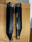 Vance And Hines Monster Slip-ons, Black 5.5" 46563. Fixed Price $695.00.