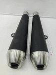 Triumph Speed Twin Euro Exhaust Mufflers T2302563, T2302564. Fixed Price $500.00.