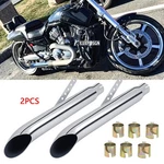 2X For Harley V-rod Muscle Slip-on Racing Exhaust Muffler Pipe Slash Cut Chrome. Fixed Price $109.07.