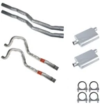 1964-70 2.25-INCH Dual Exhaust Kit With Street Flow Mufflers (no H-pipe). Fixed Price $295.99.