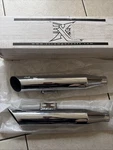 Rc Components 3 Chrome Slash Cut Slip Mufflers Harley 18-24 Softail M8 Flhc. Fixed Price $216.00.