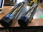 Magnaflow Chrome Topgun 4.5 Slip-on Mufflers W/black End Caps #7200203. Fixed Price $500.00.