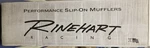 New Genuine Rinehart 500-0503 4 In. Slip-on Mufflers W/black End Caps. Fixed Price $660.19.