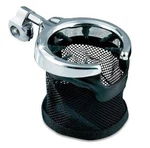 Kuryakyn Chrome Passenger Mesh Basket Drink Holder 1/2-3/4 Tube Mount 1484. Fixed Price $41.30.