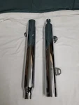 New Rush Performance Slip On Mufflers 2" Straight Cut Chrome Part# 28603-200. Fixed Price $189.99.